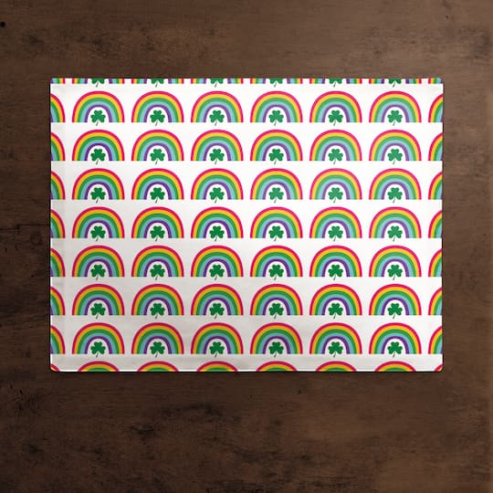 Lucky Rainbow 18" x 14" Poly Twill Placemat